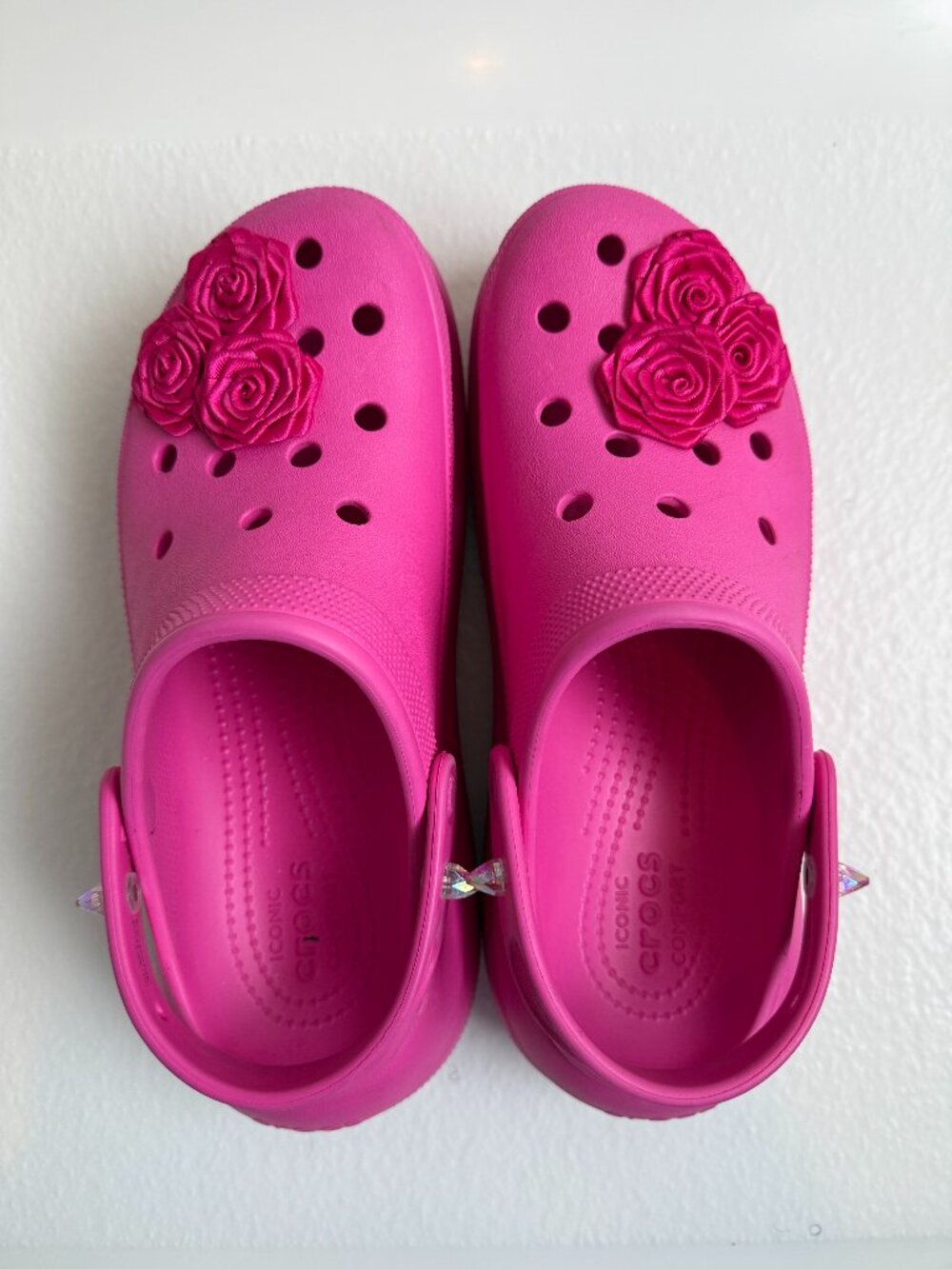 Women's Pink Classic Crush Platform Crocs